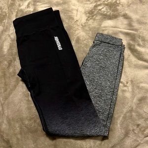 Gymshark black and grey ombré high waisted leggings (M)